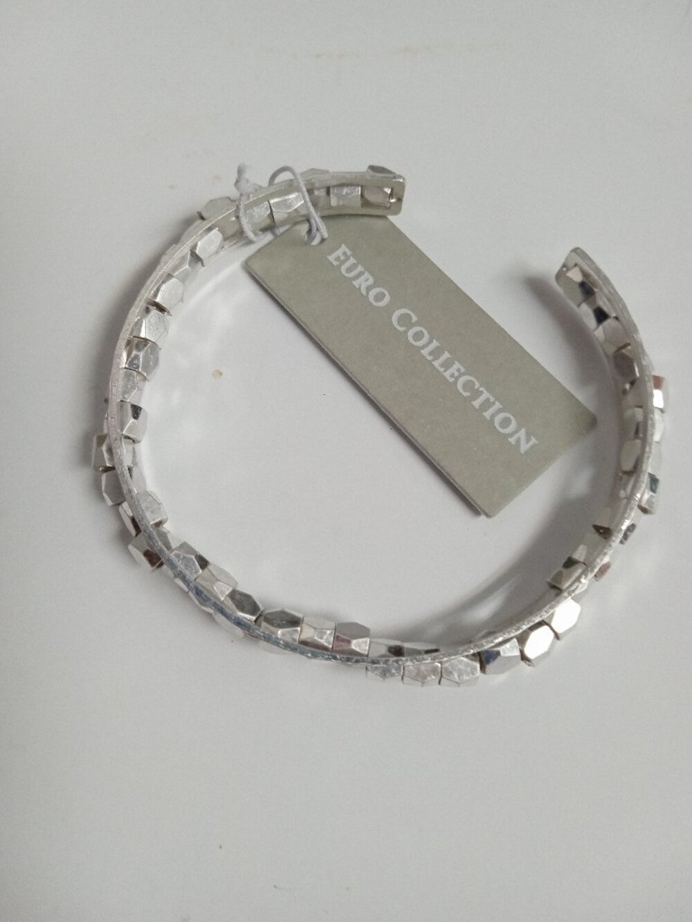 Silver Sparkly Nugget Cuff Bracelet – Bold Statement Jewelry